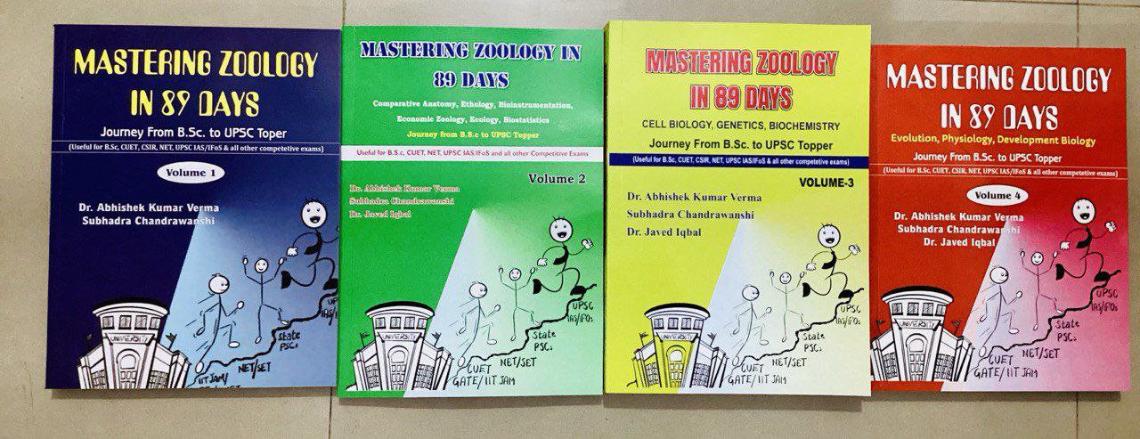 Combo of Mastering Zoology in 89 days volume 1,2,3&4